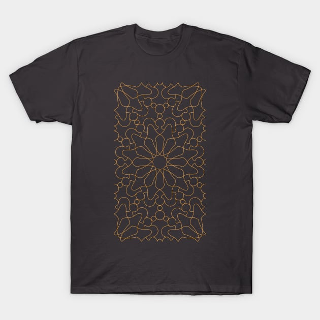 Floral curved pattern design T-Shirt by diplikaya